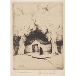 Will Shuster. Pair of Etchings.