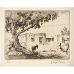 Will Shuster. Pair of Etchings.