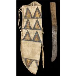 Crow Parfleche Knife Case.
