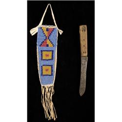 Sioux Beaded Knife Case.