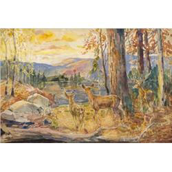 Arthur E. Becher. Watercolor.