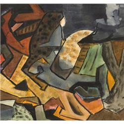 William T. Lumpkins. Watercolor.