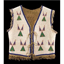 Sioux Man's Fully Beaded Vest.