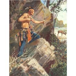 Herbert M. Herget. Watercolor.