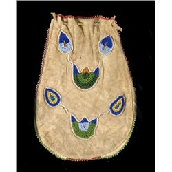 Crow Bag with Abstract Floral Designs.