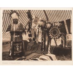 Edward S. Curtis. Five Quarto Images on Tissue Paper.