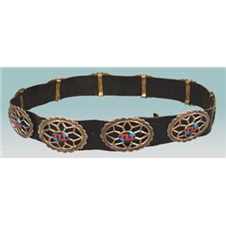 Navajo Sand Cast Concho Belt.