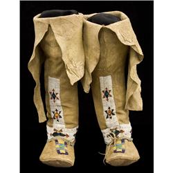 Cheyenne Moccasins with Leggings.