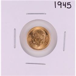 1945 Mexico Dos Y Medio Pesos Gold Coin