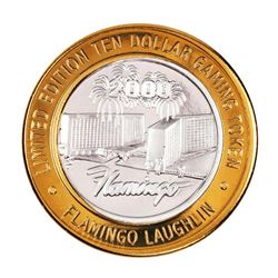 .999 Silver Flamingo Laughlin, NV $10 Casino Limited Edition Gaming Token