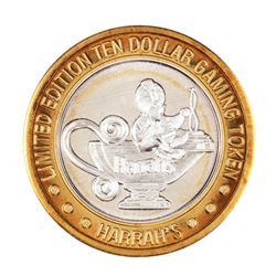 .999 Silver Harrah's Casino Reno Nevada $10 Casino Limited Edition Gaming Token