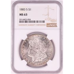 1883-S $1 Morgan Silver Dollar Coin NGC MS63