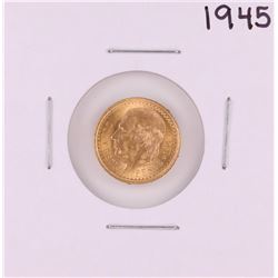 1945 Mexico Dos Y Medio Pesos Gold Coin