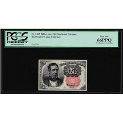 1874 Fifth Issue Ten Cent Fractional Currency Note Fr.1265 PCGS Gem New 66PPQ