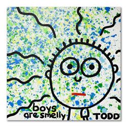 Todd Goldman "Boys Are Smelly" Original Acrylic On Canvas