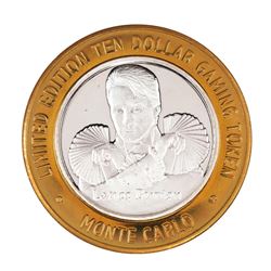 .999 Fine Silver Monte Carlo Las Vegas, Nevada $10 Limited Edition Gaming Token