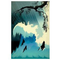 Eyvind Earle (1916-2000) "Ocean Splash" Limited Edition Serigraph