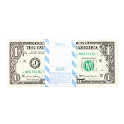 Pack of (100) Consecutive 2017 $1 Federal Reserve STAR Notes Kansas City
