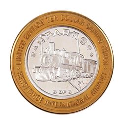 .999 Silver Reno Tahoe International Airport $10 Casino Limited Edition Gaming Token