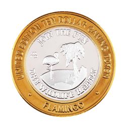 .999 Fine Silver Flamingo Las Vegas, Nevada $10 Limited Edition Gaming Token