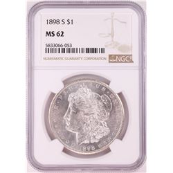 1898-S $1 Morgan Silver Dollar Coin NGC MS62