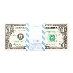 Pack of (100) Consecutive 2017 $1 Federal Reserve STAR Notes Kansas City