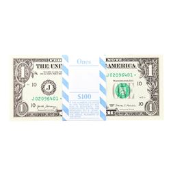 Pack of (100) Consecutive 2017 $1 Federal Reserve STAR Notes Kansas City