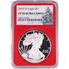 Image 1 : 2019-W $1 Proof American Silver Eagle Coin NGC PF70 Ultra Cameo