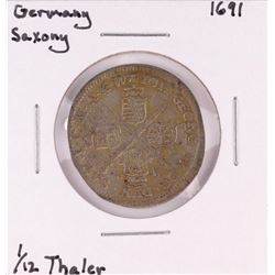 1691 Germany Saxony 1/12 Thaler Coin