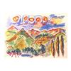 Image 1 : Wayne Ensrud "Regaleali Vineyards In Sicily" Original Mixed Media on Paper