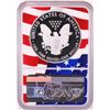 Image 2 : 2019-W $1 Proof American Silver Eagle Coin NGC PF70 Ultra Cameo Congratulations Flag