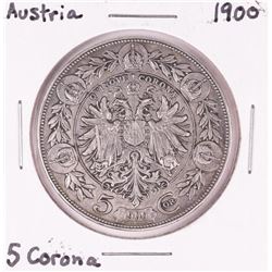 1900 Austria 5 Corona Silver Coin