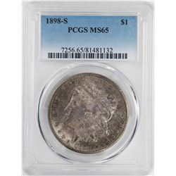 1898-S $1 Morgan Silver Dollar Coin PCGS MS65