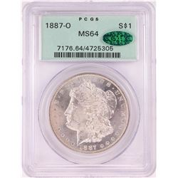 1887-O $1 Morgan Silver Dollar Coin PCGS MS64 CAC Old Green Holder