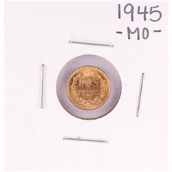1945 Mexico Dos Pesos Gold Coin