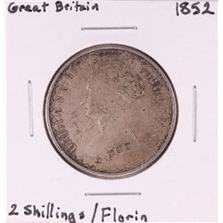 1852 Great Britain 2 Shillings/Florin Silver Coin