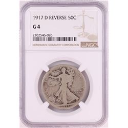 1917-D Reverse Walking Liberty Half Dollar Coin NGC G4