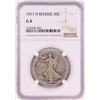 Image 1 : 1917-D Reverse Walking Liberty Half Dollar Coin NGC G4