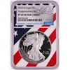 Image 1 : 2018-W $1 Proof American Silver Eagle Coin NGC PF69 Ultra Cameo Congratulations Flag