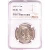 Image 1 : 1952-D Franklin Half Dollar Coin NGC MS64FBL