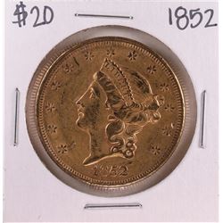 1852 Type 1 $20 Liberty Head Double Eagle Gold Coin