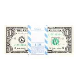 Pack of (100) Consecutive 2017 $1 Federal Reserve STAR Notes San Francisco