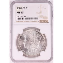 1885-CC $1 Morgan Silver Dollar Coin NGC MS65