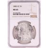 Image 1 : 1885-CC $1 Morgan Silver Dollar Coin NGC MS65