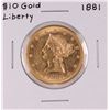 Image 1 : 1881 $10 Liberty Head Eagle Gold Coin