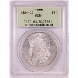 1882-CC $1 Morgan Silver Dollar Coin PCGS MS64 Old Green Holder