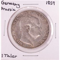 1859 Germany Prussia 1 Taler Silver Coin