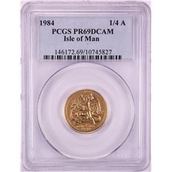 1984 Proof 1/4 oz Isle of Man Angel Gold Coin PCGS PR69DCAM
