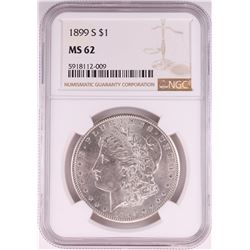 1899-S $1 Morgan Silver Dollar Coin NGC MS62