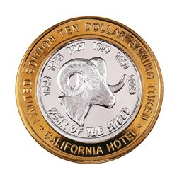 .999 Fine Silver Sam Boyd's California $10 Casino Limited Edition Gaming Token